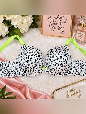 Torrid Curve Leopard Print Bra with Neon Accents 40DD